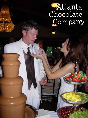 Chocolate Fountain at Wedding Reception in Roswell, GA