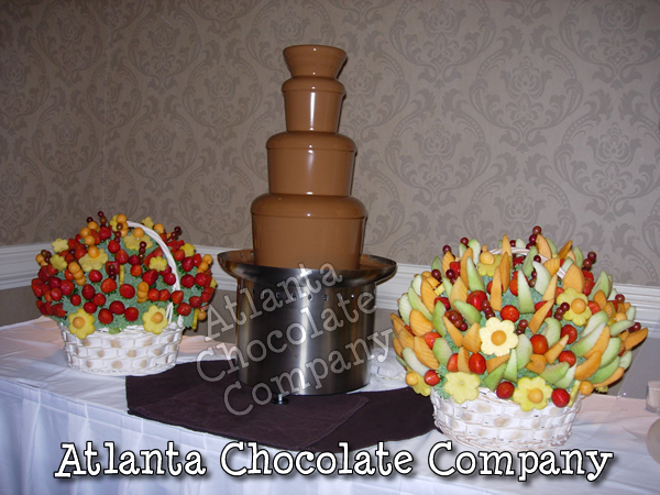 Chocolate fondue fountain wedding