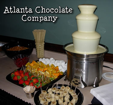 Chocolate fountain with white chocolate - ATLANTA CHOCOLATE FOUNTAIN