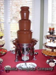 ATLANTA CHOCOLATE FOUNTAIN 27 inch fountain with dark chocolate - elegant and decadent!
